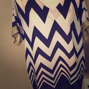 Relativity zebra striped blouse size small